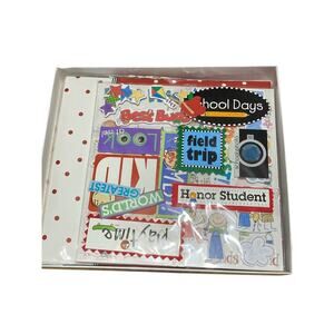Me & My Big Ideas School Days 8x8 Scrapbook Photo Album Kit ~ 480 Pieces‎